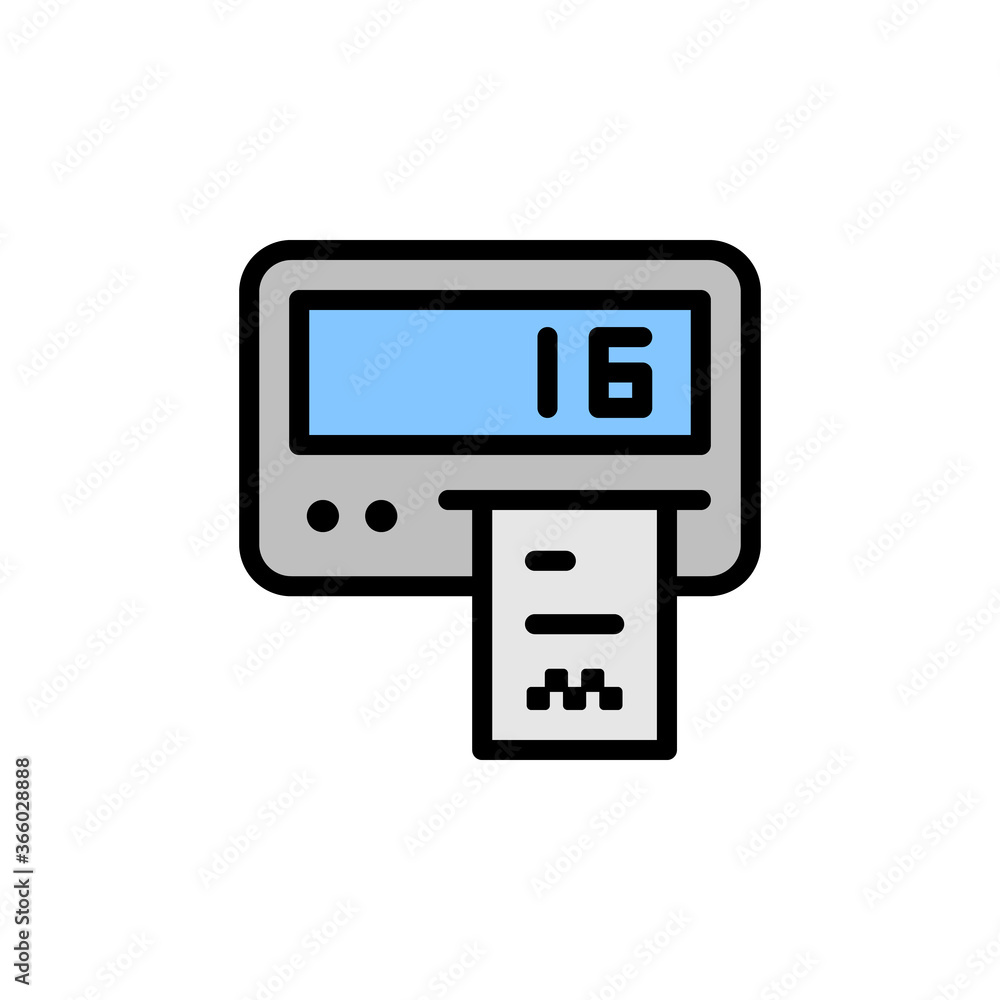 Poster taximeter icon. simple color with outline vector elements of taxi service icons for ui and ux, websi