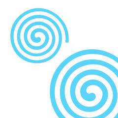 Psychedelic spiral with radial rays. Swirl spin comic vector