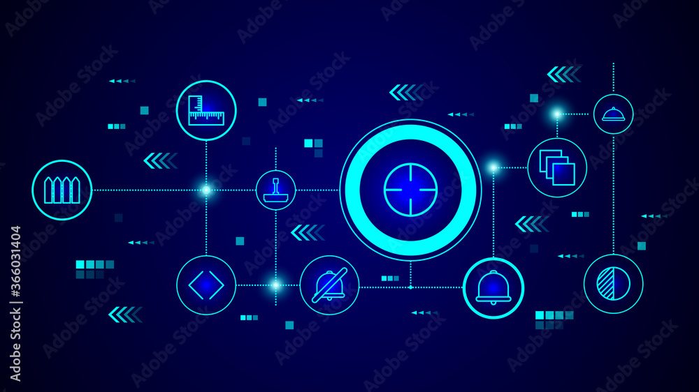 Poster aim icon. from web set