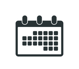 Calendar icon. simple vector calendar design.