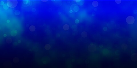 Light BLUE vector backdrop with circles. Abstract decorative design in gradient style with bubbles. Pattern for booklets, leaflets.