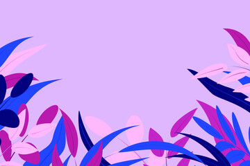 Tropical leavse, violet tropical wallpaper