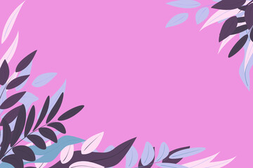 Tropical leavse, violet tropical wallpaper