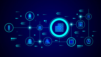 tic-tac-toe game icon. From web set