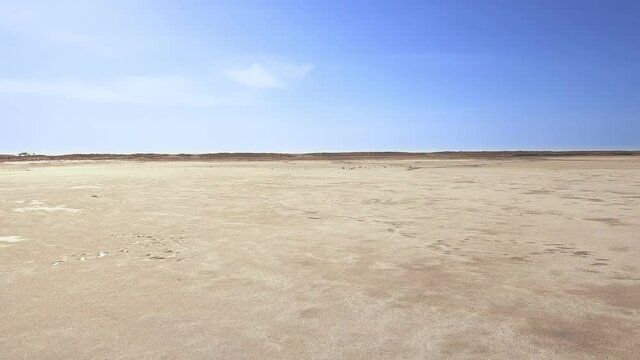 A Dust Devil whirls through the Australian outback with a birds eye view from a drone.