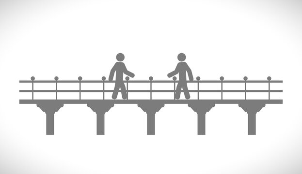 Bridge Icon With Person