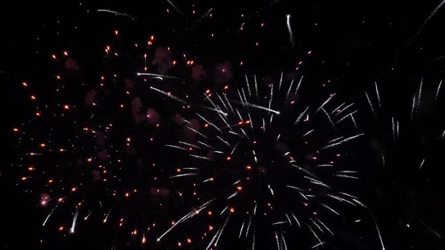 Fireworks celebration. Xmas. New year HD. Movie