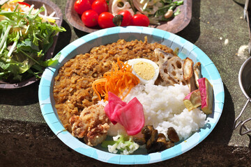 登山で作るカレー