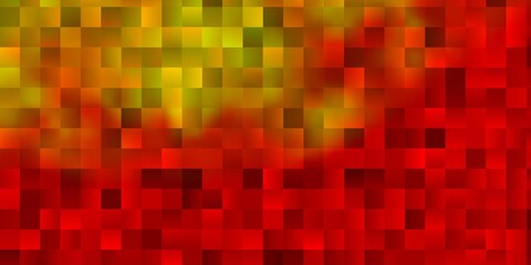 Light Red, Yellow vector backdrop with rectangles.