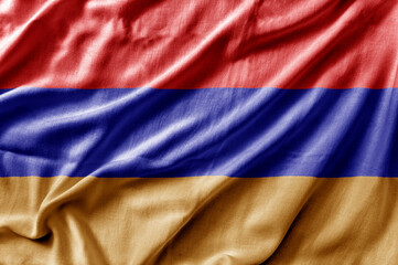 Waving detailed national country flag of Armenia
