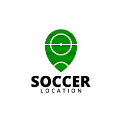 combination soccer field and pin location logo © Mohha Stock