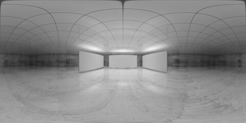 360 degree panorama, empty white room interior - obrazy, fototapety, plakaty