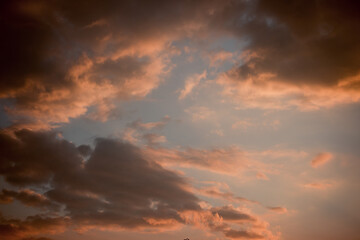 Naklejka na ściany i meble Clouds in the sunset