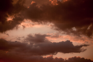 Clouds in the sunset