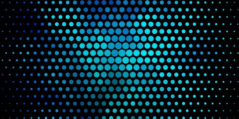 Dark BLUE vector texture with disks. Glitter abstract illustration with colorful drops. Pattern for wallpapers, curtains.