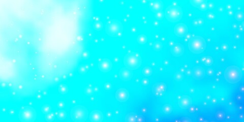Light BLUE vector background with colorful stars. Colorful illustration with abstract gradient stars. Pattern for websites, landing pages.