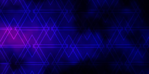 Dark Pink, Blue vector pattern with polygonal style. Glitter abstract illustration with triangular shapes. Template for wallpapers.