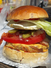登山で作るハンバーガー