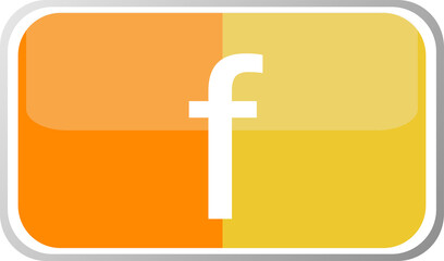 Obraz premium letter F in the web button. web icon logo design template elements