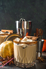 Hot pumpkin spice cocktail