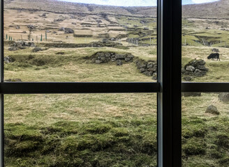 Amazing view in Faroe Islands (Denmark, Europe). Beautiful Panoramic Scene Of Nordic Islands