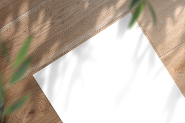 Multipurpose blank A4 format letterhead on wooden desk