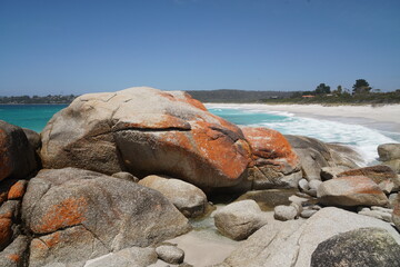 Big rocks on a beautiful beach