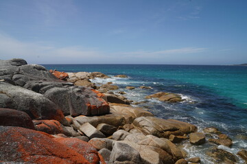 Big rocks on a beautiful beach