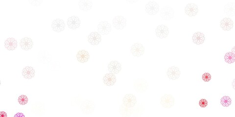 Light red vector natural backdrop with flowers.