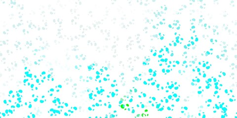 Light blue, green vector texture with memphis shapes.