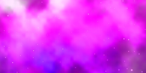 Light Purple vector texture with beautiful stars. Decorative illustration with stars on abstract template. Design for your business promotion.