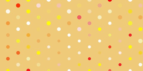 Light red, yellow vector pattern with spheres.