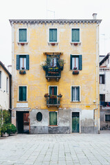 Beautiful old building in Venice Italy. venice postcard.