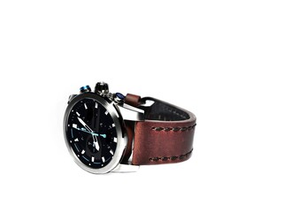 Luxury wrist watch isolated on white background