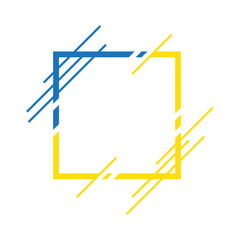 Abstract border frame design. Simple vector isolated on white background. Trendy abstract border frame for banner, logo, flyer, invitation and design template.Creative art concept,vector illustration 