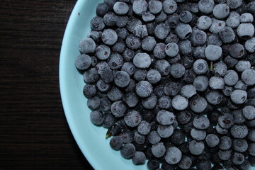 fresh blueberries in a bowl