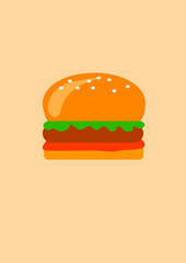 vector illustration of a hamburger