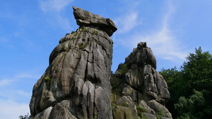 Wackelstein auf den Externsteinen im Teutoburger Wald