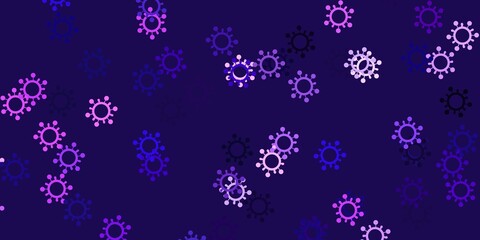 Light purple vector texture with disease symbols.