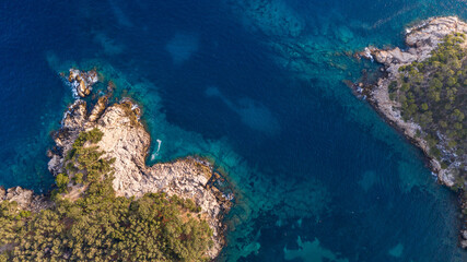 Fototapeta na wymiar drone view of an island 