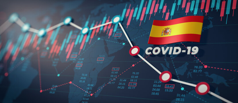 COVID-19 Coronavirus Spain Economic Impact Concept Image.