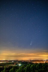 Naklejka na ściany i meble Comet NEOWISE (C/2020 F3) over Stuttgart