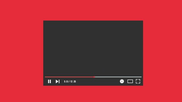 Video player cursor clicks on play button 4k footage