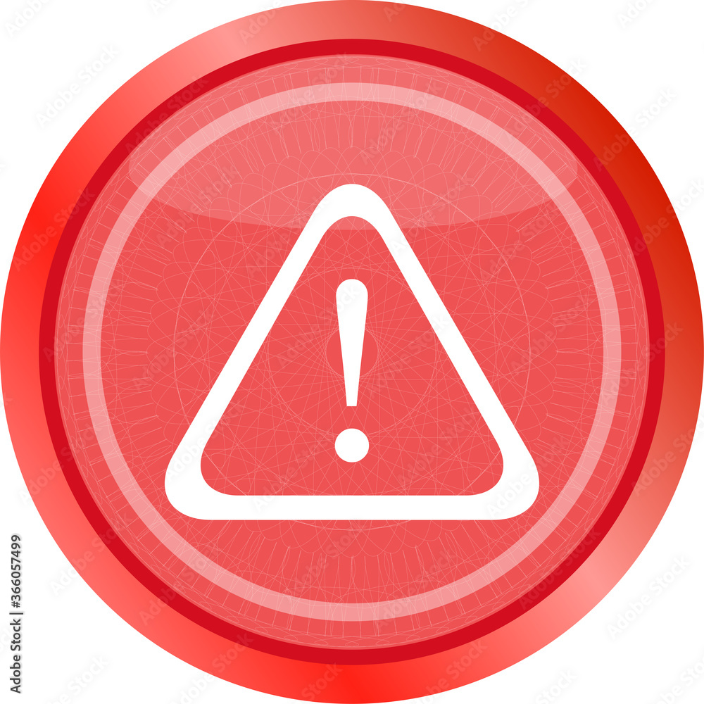 Poster attention sign icon. exclamation mark. hazard warning symbol. modern ui website button