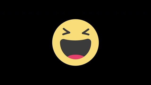 Happy emoticon face motion 4k footage