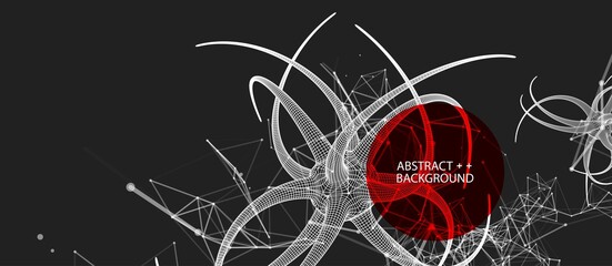 Fototapeta premium Microbiology virus science 3d vector. Microscopic bacteria. Bacterium microorganism, viruses and microbes background.