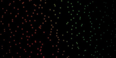 Dark Multicolor vector layout with bright stars. Colorful illustration with abstract gradient stars. Theme for cell phones.