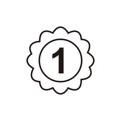 first medal icon symbol vector