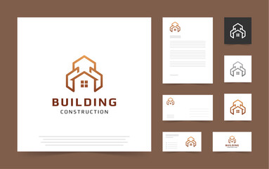 Simple logo for entrepreneurs in construction, real estate, mortgages, property.