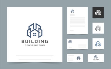 Simple logo for a construction, real estate, mortgage, property business.